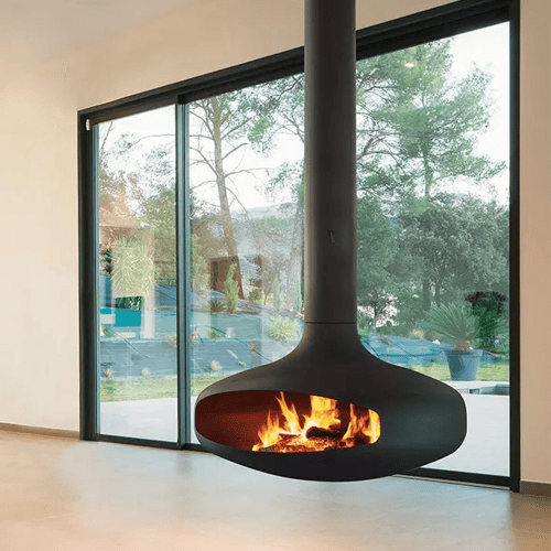 hanging fireplace